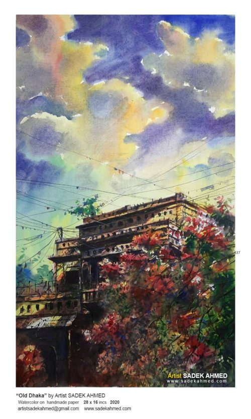 Tales of the old Dhaka | 19 x 29 Inches | Watercolor on Paper