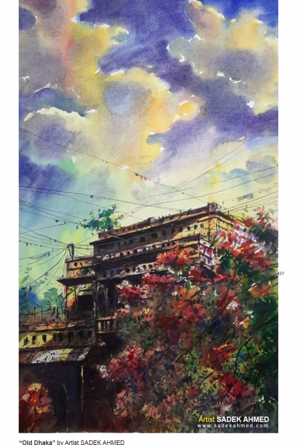 Tales of the old Dhaka | 19 x 29 Inches | Watercolor on Paper