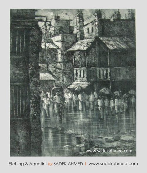 Rainy day of Old Dhaka | Edition Print available to Buy