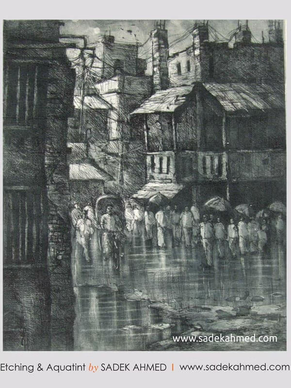 Rainy day of Old Dhaka | Edition Print available to Buy