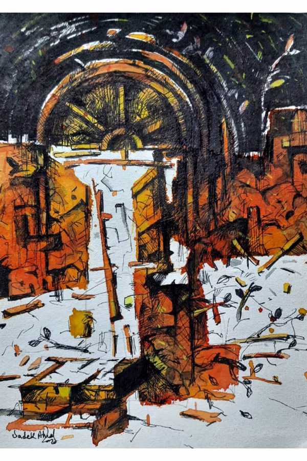 Tales of the Door | 8 x 6 inches | Pen and Watercolor | 2020