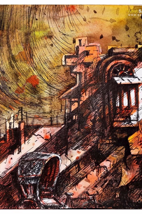 Morning light of Old Dhaka  |  Size : 7 x 7 Incs