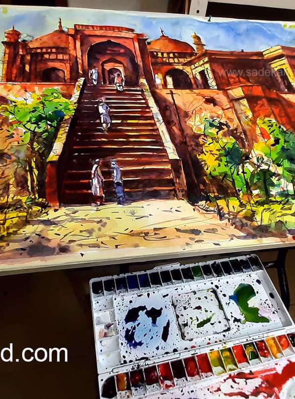 Khan Mohammad Mridha Mosque, Lal Bagh, Old Dhaka ( 24 x 60 Inches )