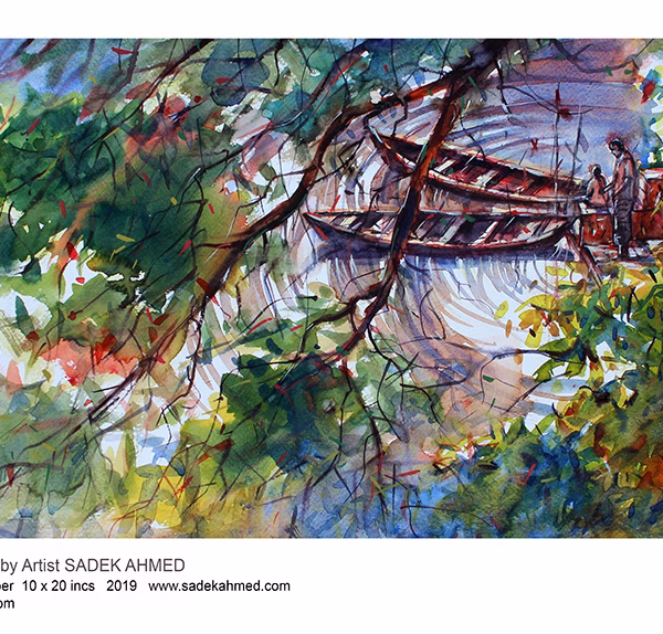 River of Bangladesh  ( 10 x 20 Inches )