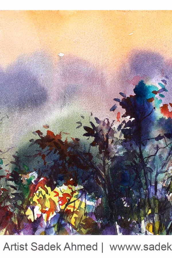 Story of the Nature |  10 x 29 Inches  |  Watercolor on paper