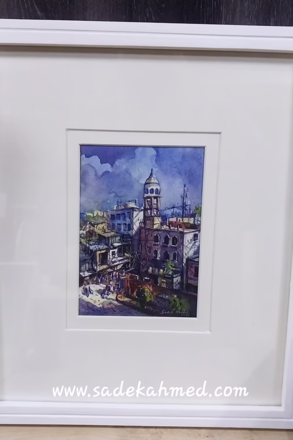 Babli Jame Mosque, Tejgoan | Miniature Artworks | 12cm x 17cm | Watercolor on Paper
