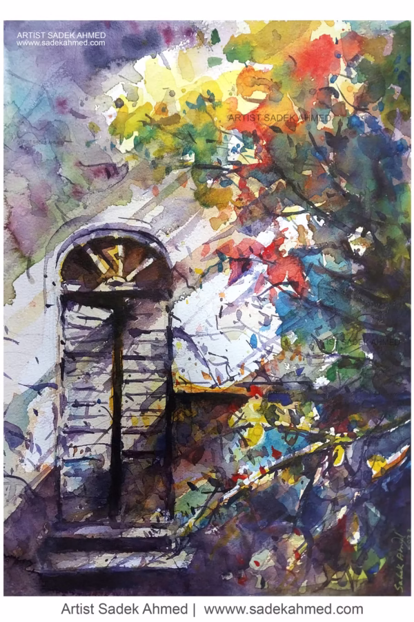 The old window | 10 x 13 Inches | Watercolor on Paper