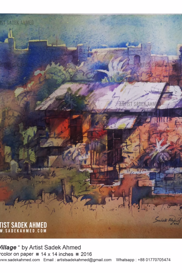 Beautiful Bangladesh | 14 x 14 Inches | Watercolor on paper | 2016