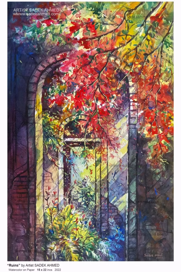 " Ruins " | 15 x 22 Inches | Watercolor on Paper