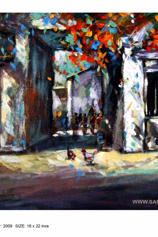 Old Dhaka | Acrylic on Paper |  2009