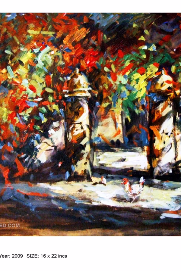 Old Dhaka | Acrylic on Paper |  2009