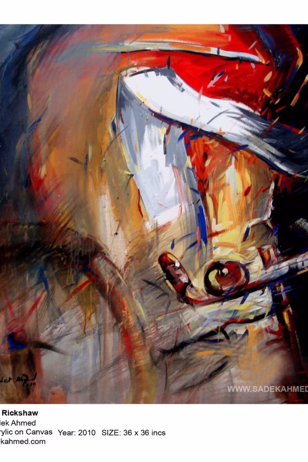 Story of Rickshaw | 24 x 24 Inches | Acrylic on Canvas| 2010