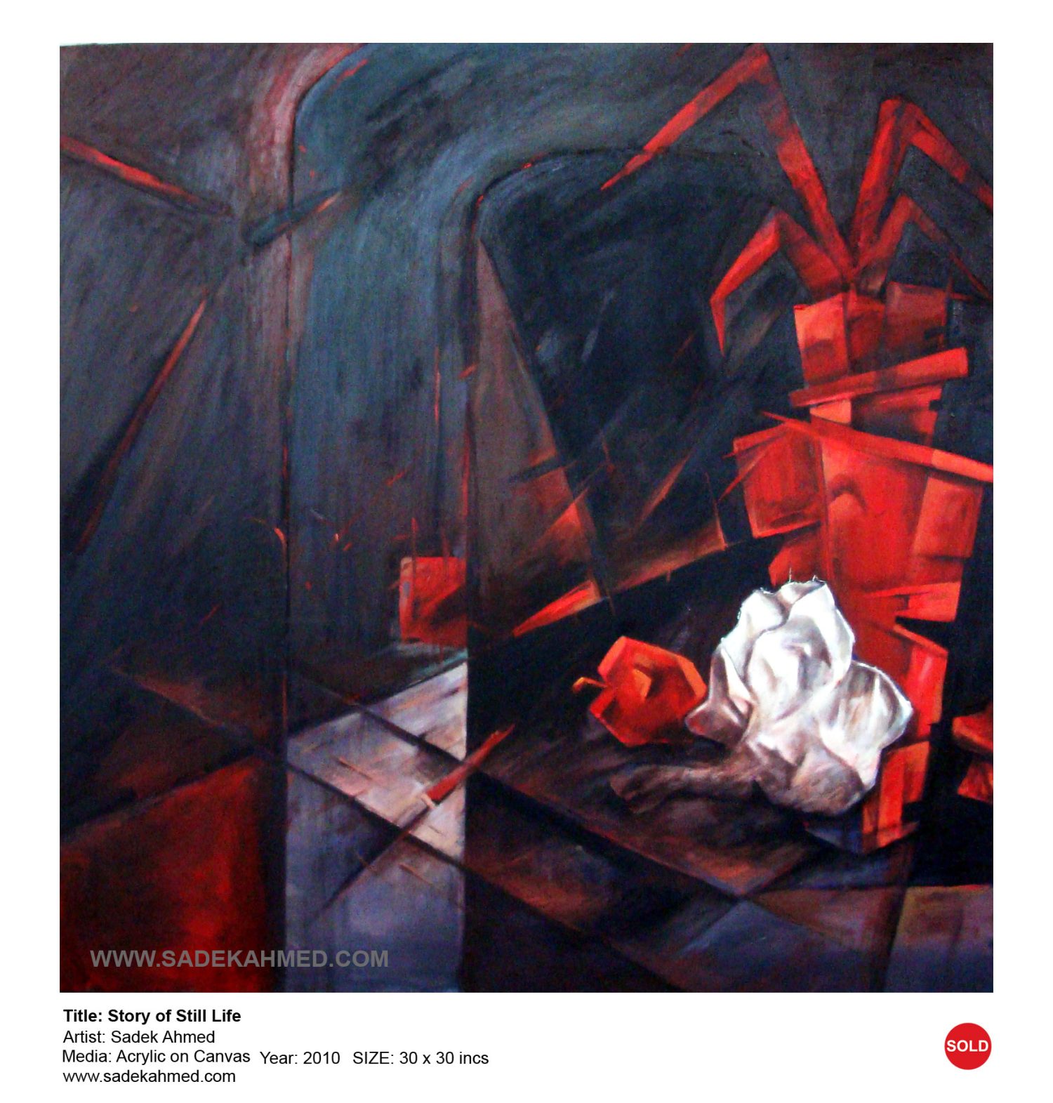 Story of Still Life | 36 x 36 Inches | Acrylic on Canvas | 2010