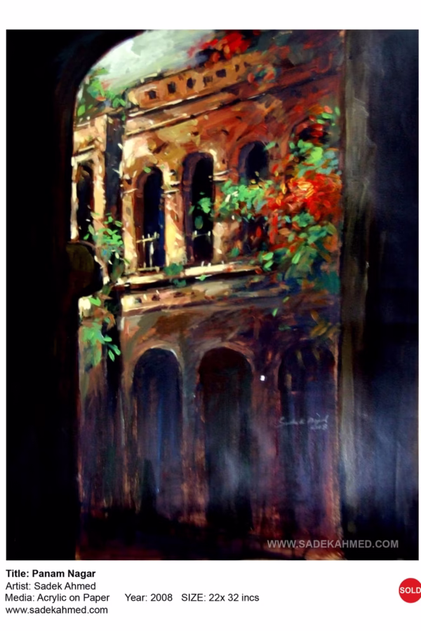 Panam Nagar | 22 x 30 Inches | Acrylic on Paper | 2008