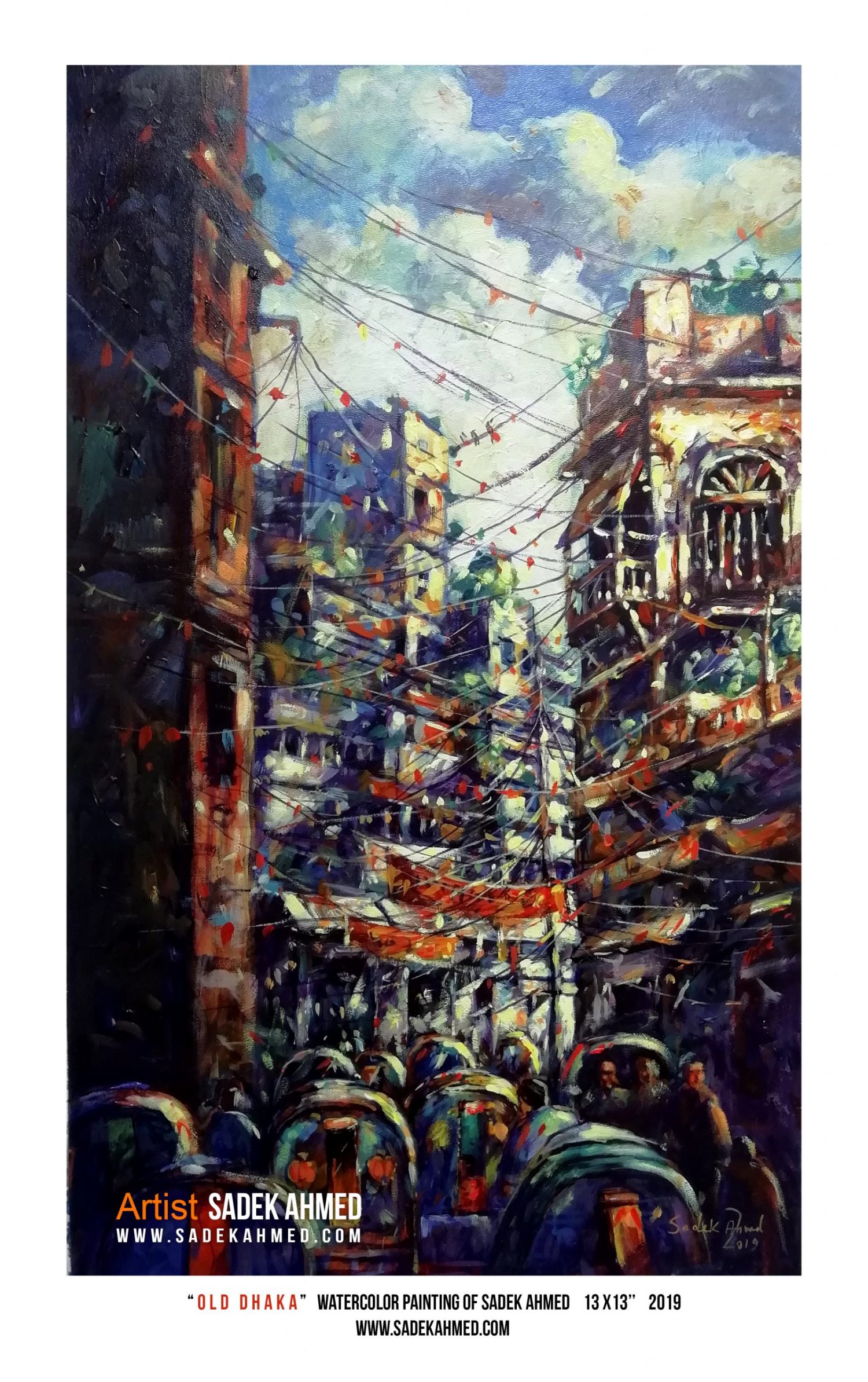 Old Dhaka | Acrylic on Paper