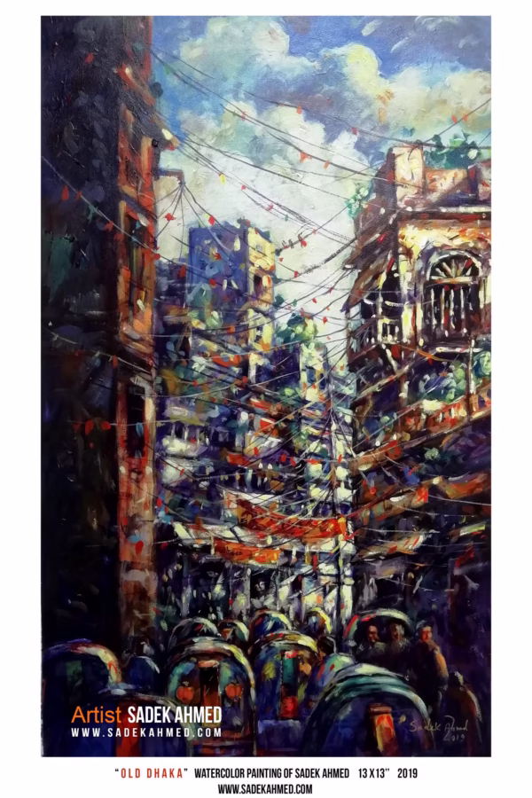 Old Dhaka | Acrylic on Paper