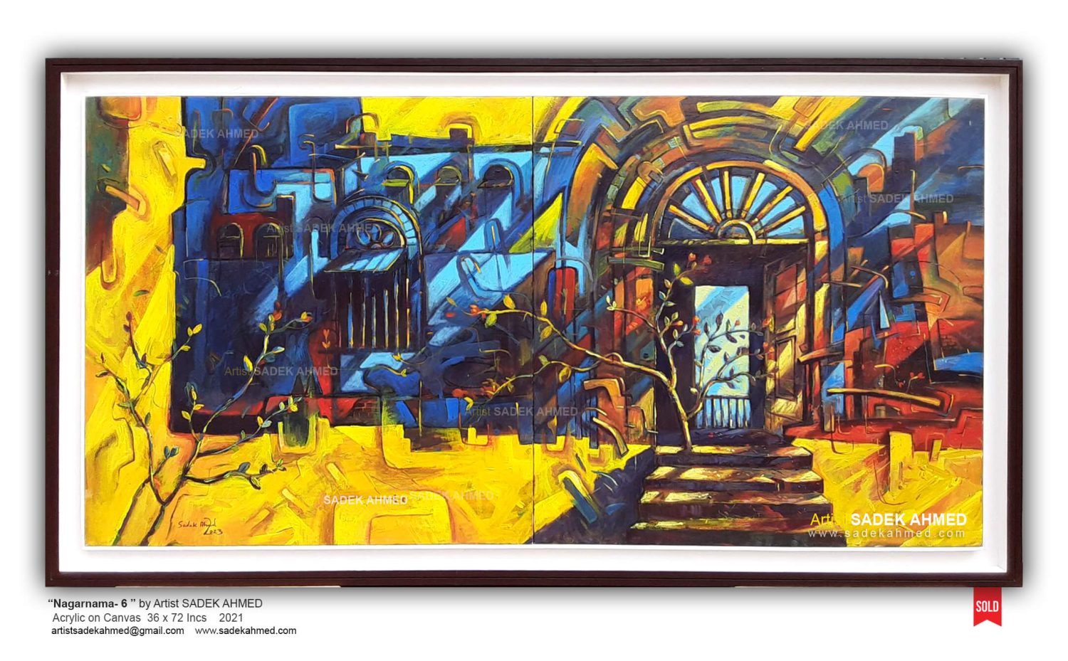 নগরনামা -2 / Tales of the old city | 36 x 72 Inches