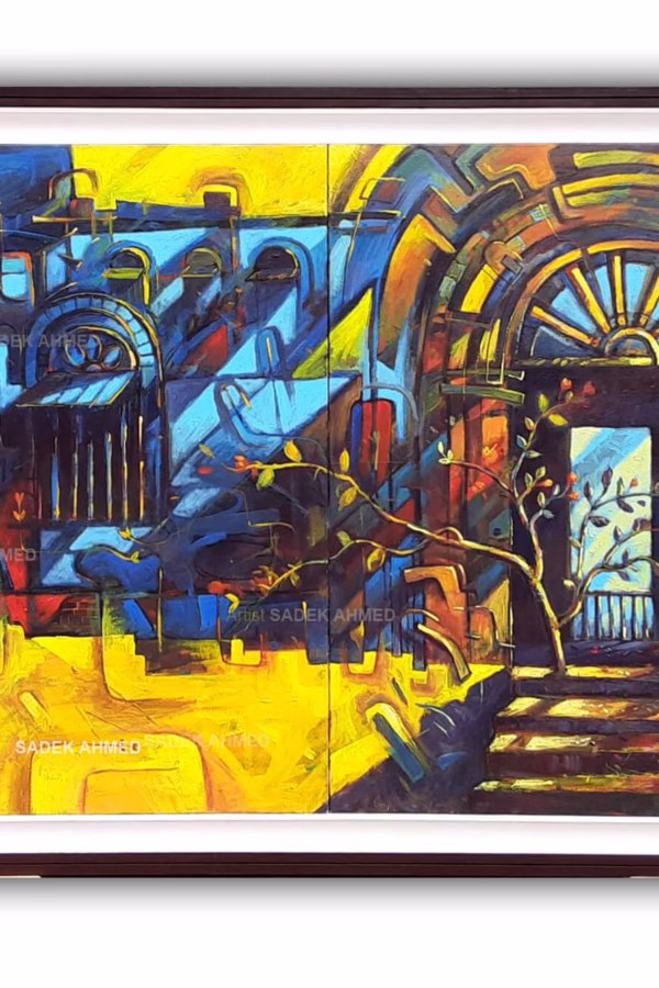 নগরনামা -2 / Tales of the old city | 36 x 72 Inches