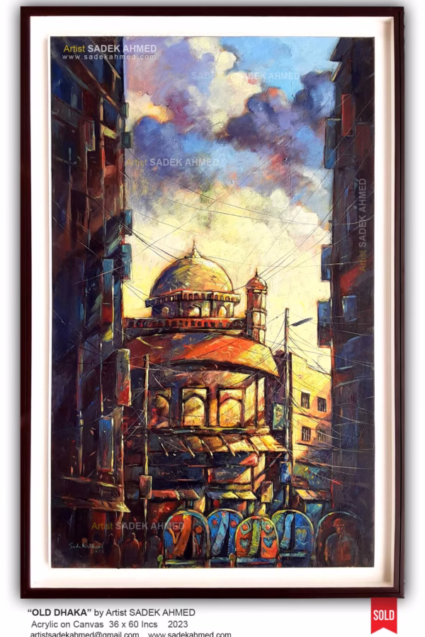 Old Dhaka | 36 x 60 Inches | Acrylic on Canvas