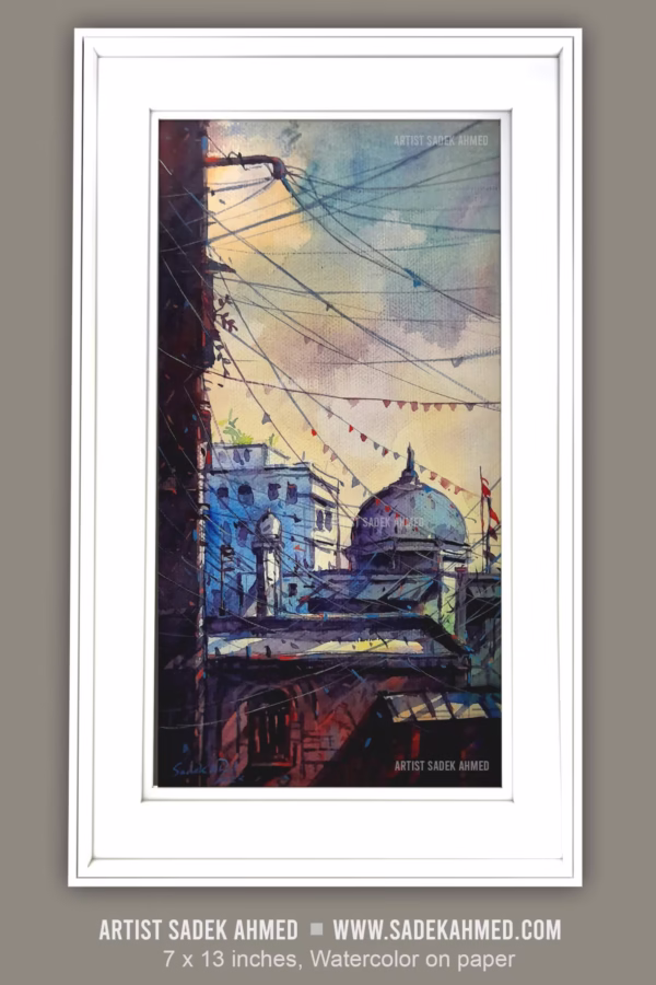 The Unknown Mosque | 7 x 13 inches | Watercolor on paper | 2023