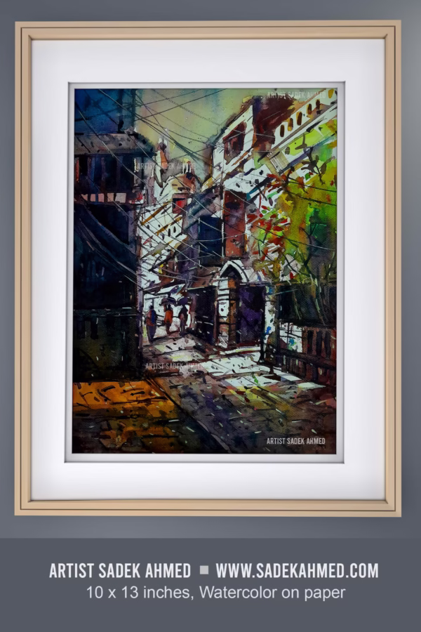 Old Dhaka | 10 x 13 inches | Watercolor on paper | 2023
