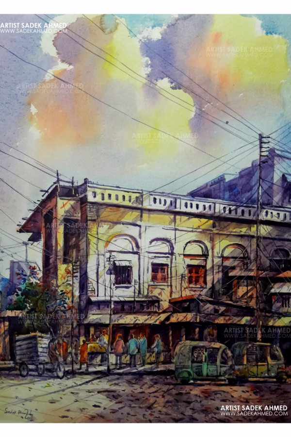 Old Dhaka | 22 x 30 inches | Watercolor on paper | 2023