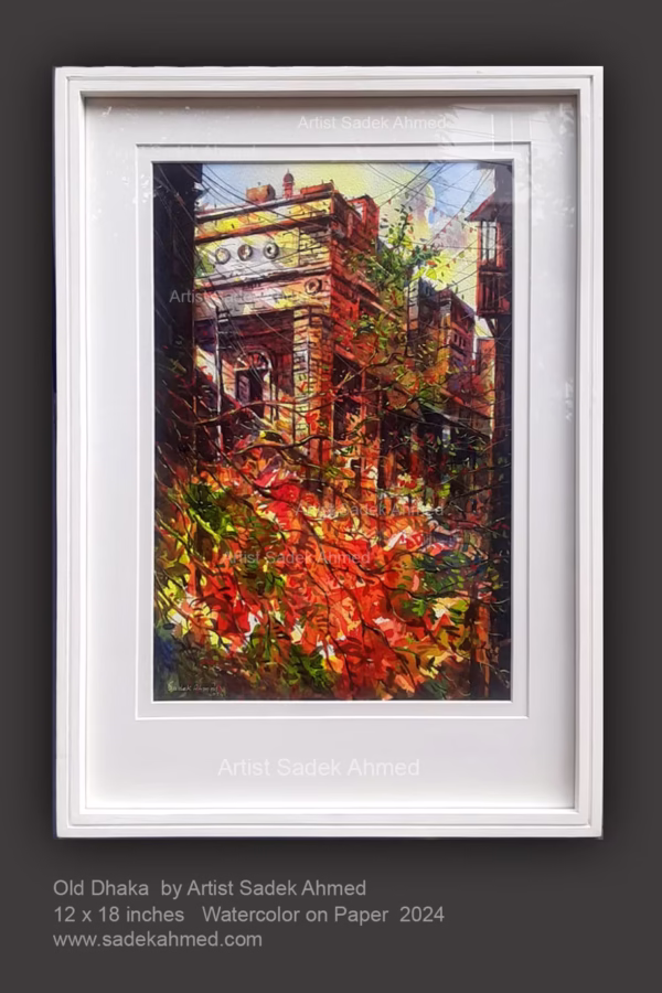 Old Dhaka | 12 x 18 Inches | Watercolor on paper | 2024
