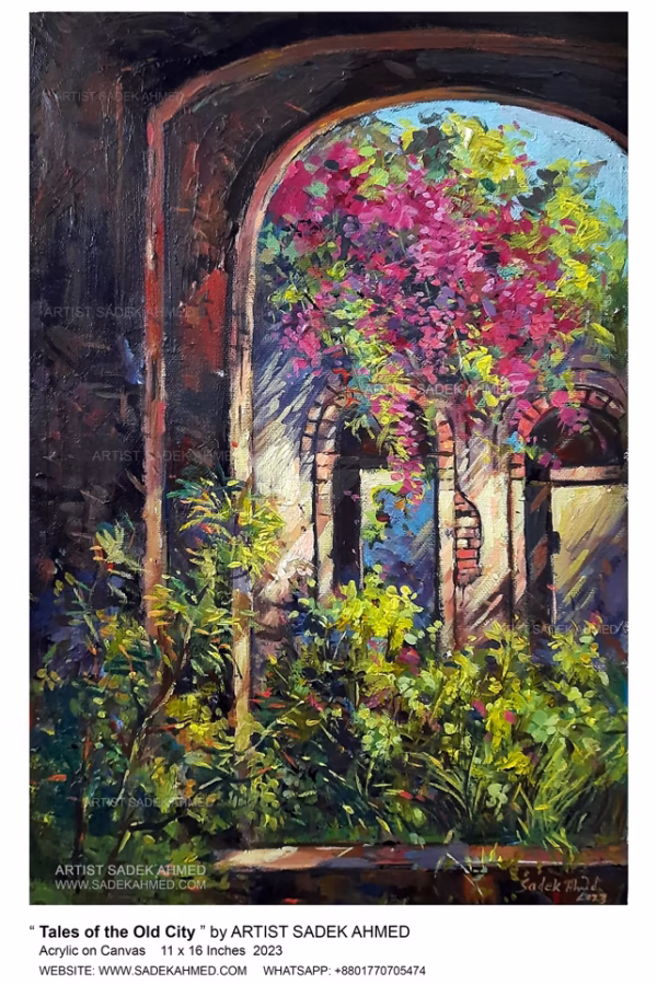 Tales of the Old City | 16x 11 Inches | Acrylic on Canvas | 2021