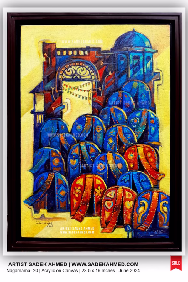 🔴 SOLD | Nagarnama | Acrylic on Canvas | 23.5 x 16 inches | June 2024