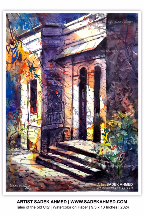 Tales of the Old City | 9.3 x 13 Inches | Watercolor on Paper | June 2024