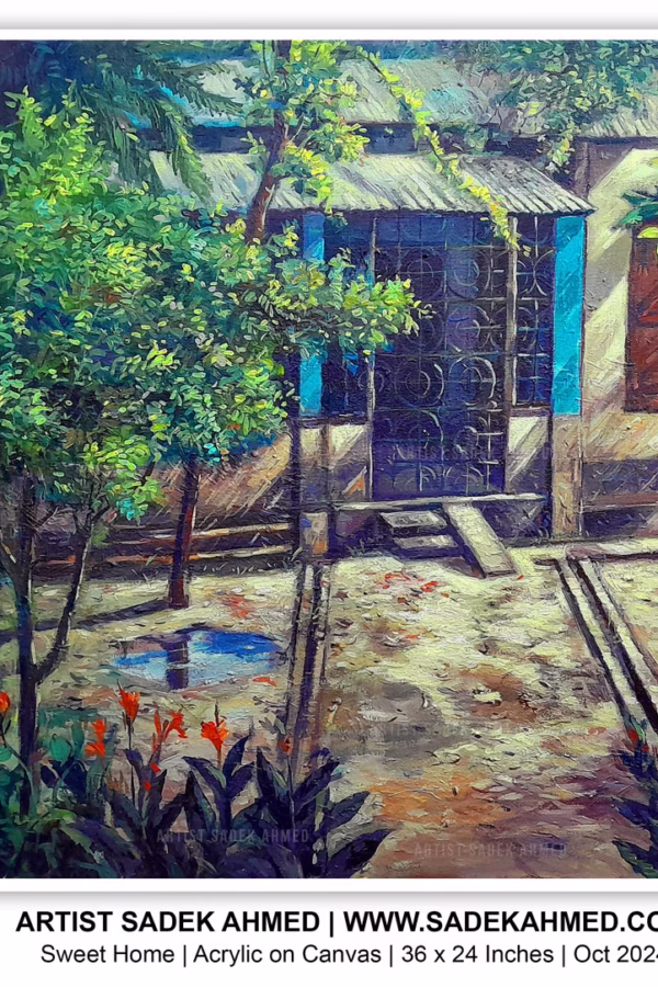 Sweet Home | 30 x 24  Inches | Acrylic Painting on Canvas | 2024
