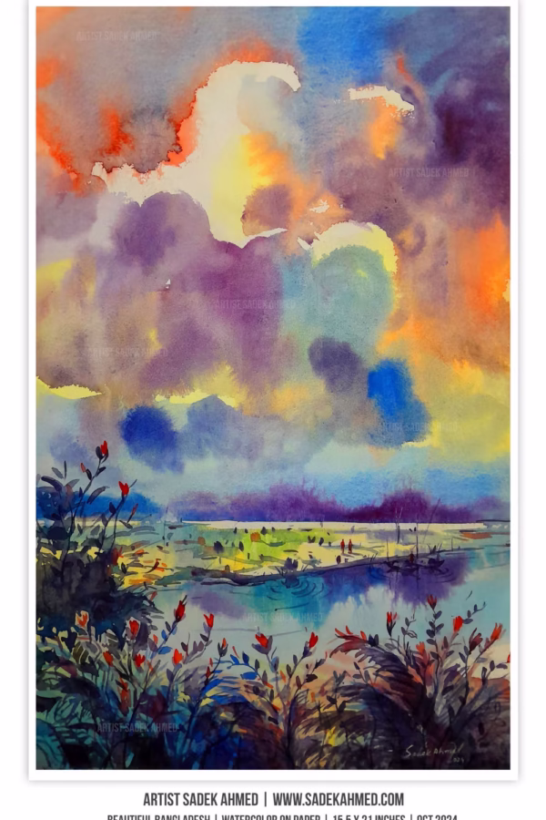 Beautiful Bangladesh | Watercolor on paper | 15.5 x 21 Inches | OCT 2024