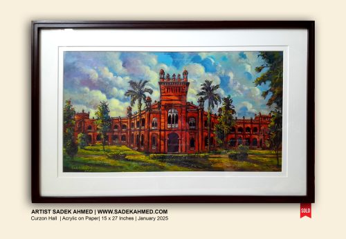 Curzon Hall | 15 x 27 Inches | Acrylic on Canvas | January 2025 - Image 4