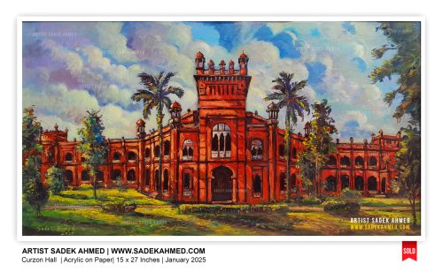 Curzon Hall | 15 x 27 Inches | Acrylic on Canvas | January 2025