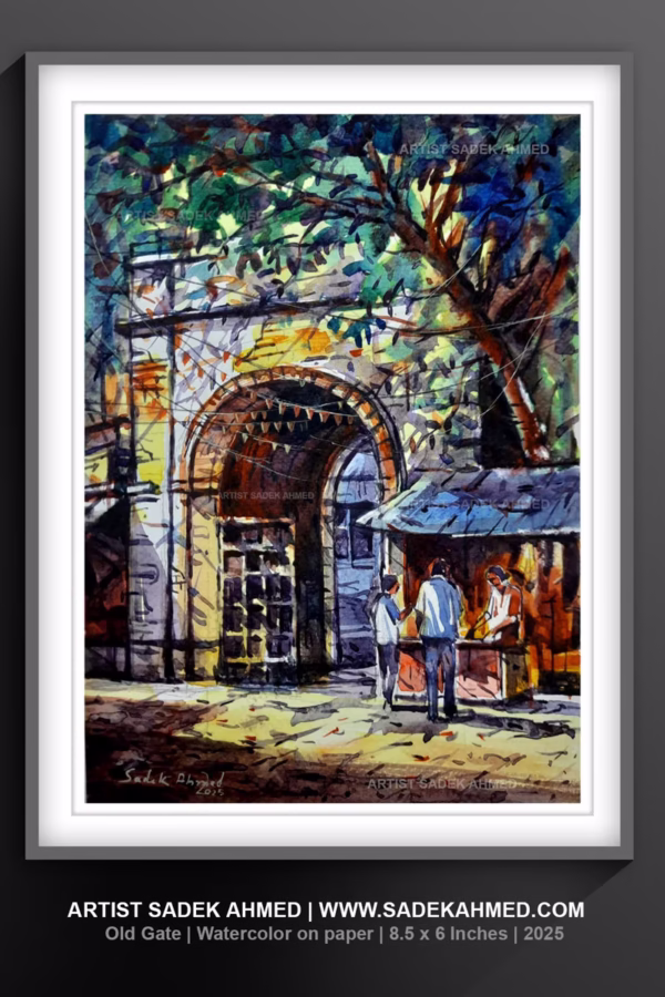 Old Gate |  Watercolor on Paper |  8 x 6 Inches | 2025
