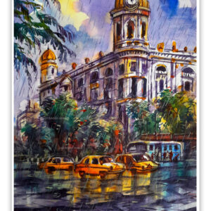 Dharmatala, Kolkata, India  | 13 x 10 Inches | Watercolor on Paper | 2024