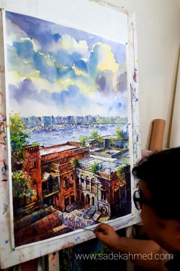Ruplal house from Old Dhaka | 48 x 36 Inches